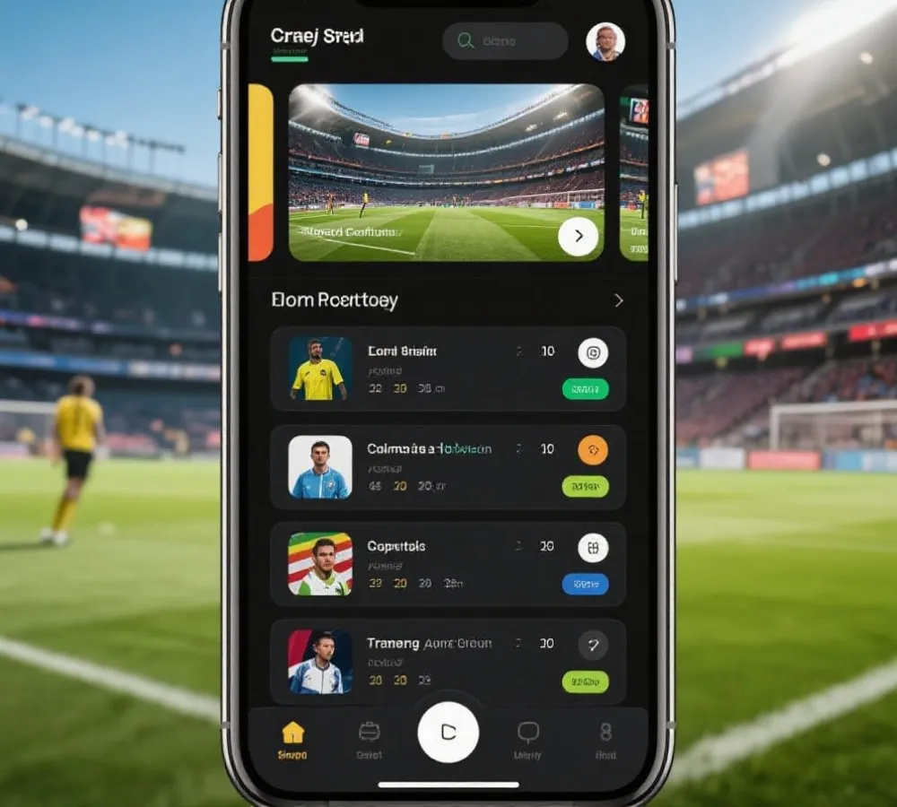 移动端体育直播界面展示